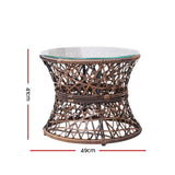Forrest Beach 2 Piece Papasan Lounge Setting, Brown