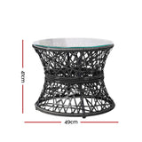 Gardeon Papasan Chair & Side Table Set