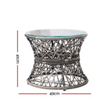 Gardeon Papasan Chair & Side Table Set