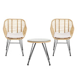 Port Gregory Bistro Set, 3 piece, Natural