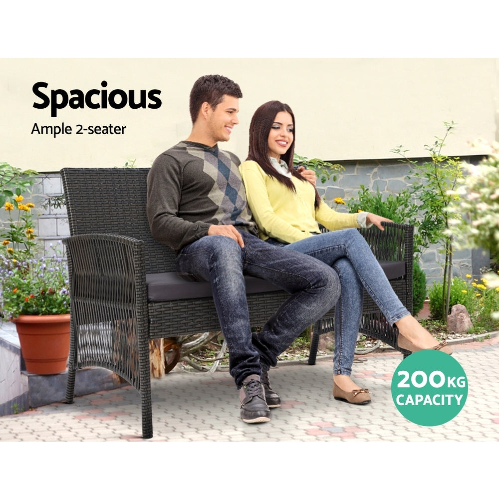 Gardeon Elegant 4PCS Wicker Sofa Set