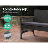 Gardeon Elegant 4PCS Wicker Sofa Set