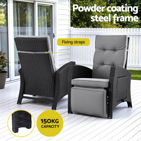 Nambour Recliner Chair, Black