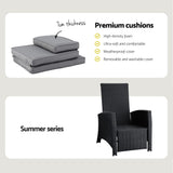 Nambour Recliner Chair, Black