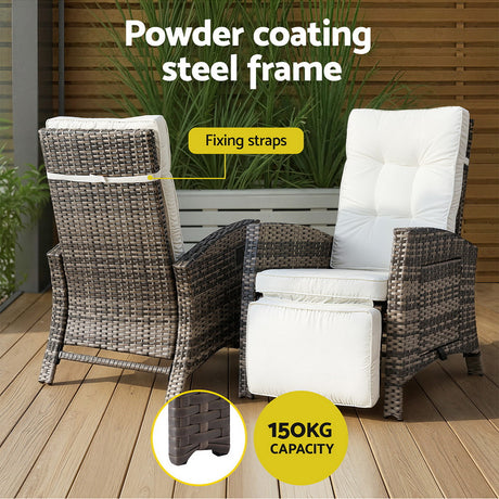 Gardeon Adjustable Outdoor Recliner Chair