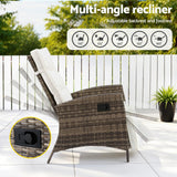 Nambour 3 Piece Outdoor Recliner Set, Brown