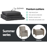 Montville 5 Piece Outdoor Recliner Set, Grey