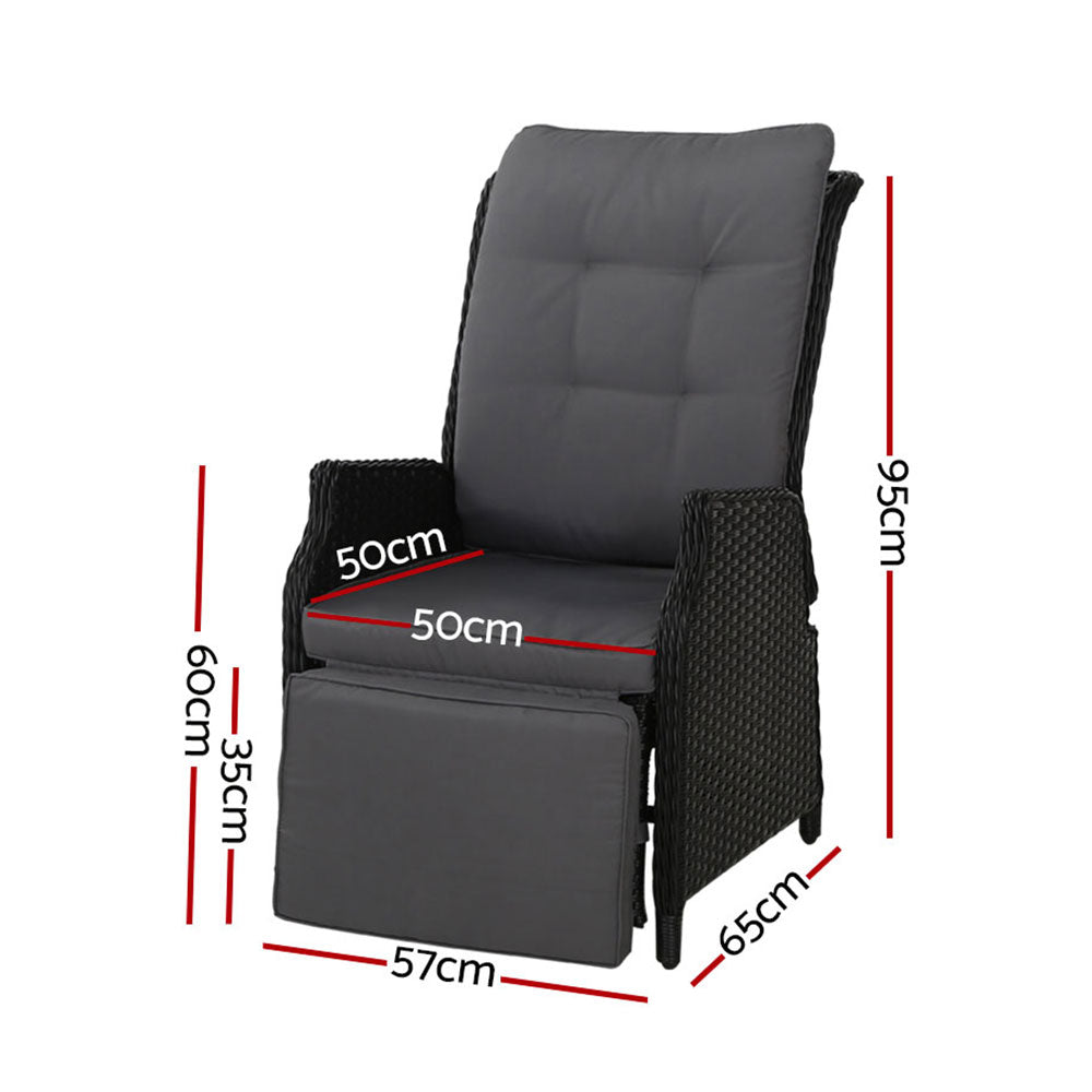 Midge Point Recliner Chair, Black
