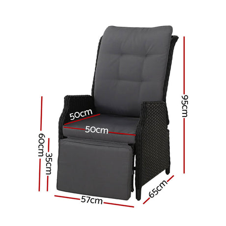 Midge Point Recliner Chair, Black