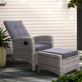 Halifax 2 Piece Recliner Set, Grey