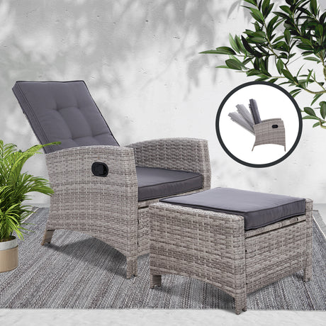 Halifax 2 Piece Recliner Set, Grey