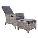 Halifax 2 Piece Recliner Set, Grey