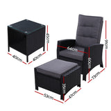 Gardeon 5-Piece Luxury Outdoor Recliner Set