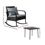Point Vernon 2 Piece Lounge Set, Black