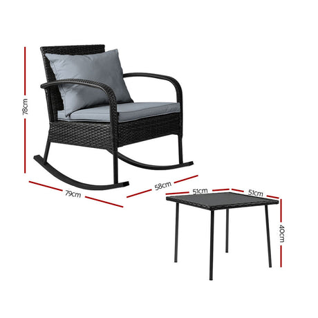Point Vernon 2 Piece Lounge Set, Black