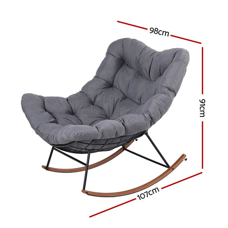 Dalmeny Rocking Chair, Grey image 3