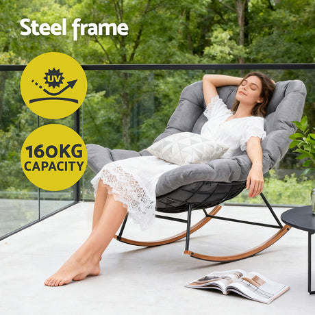 Dalmeny Rocking Chair, Grey image 5