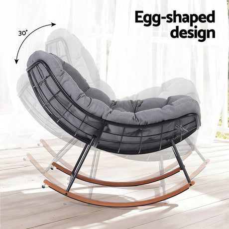 Dalmeny Rocking Chair, Grey image 6