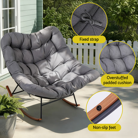Dalmeny Rocking Chair, Grey image 7