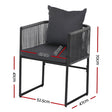 Gardeon Outdoor Woven Rope Dining Chairs