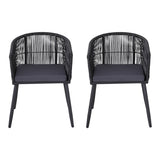 Wolumla Outdoor Dining Chair Black 2pcs image 4