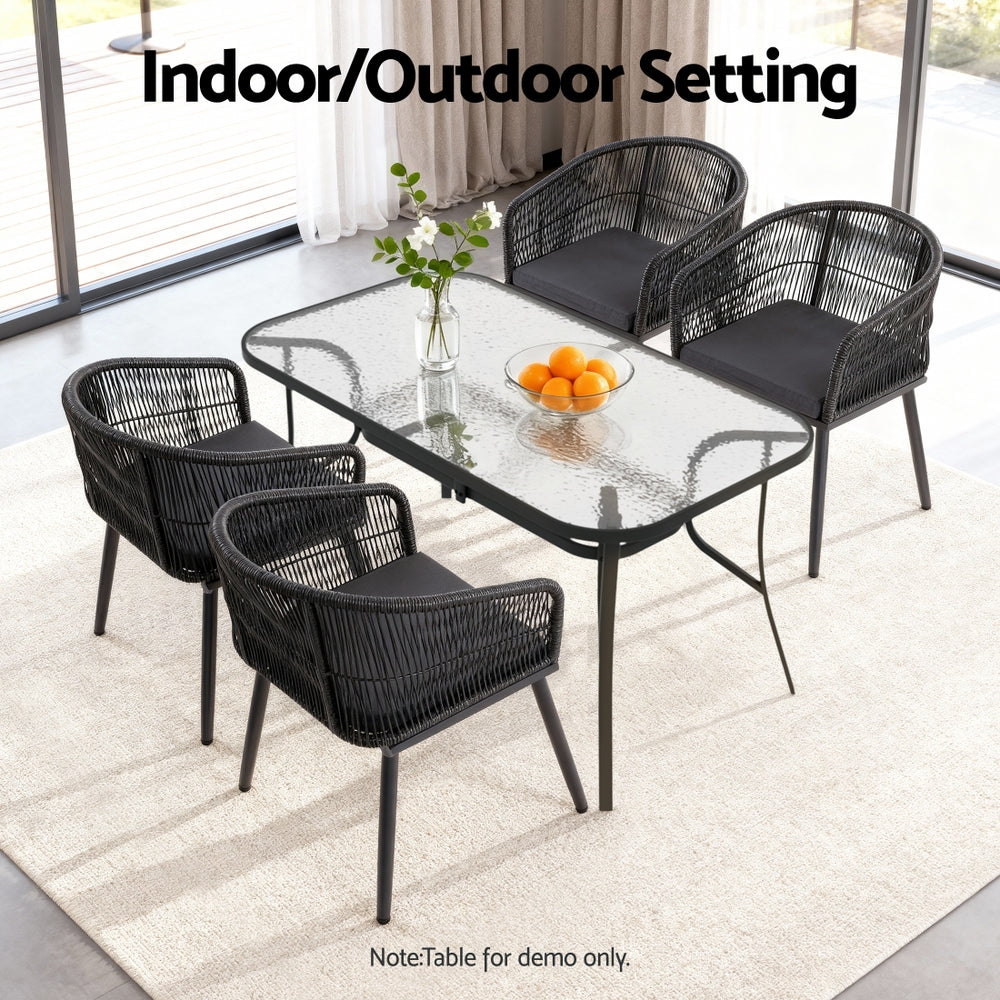 Wolumla Outdoor Dining Chair Black 2pcs image 7