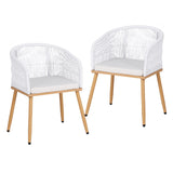 Wolumla Outdoor Dining Chair White 2pcs image 2