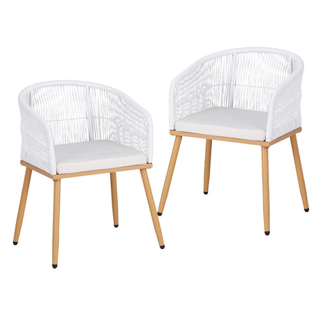 Wolumla Outdoor Dining Chair White 2pcs image 2
