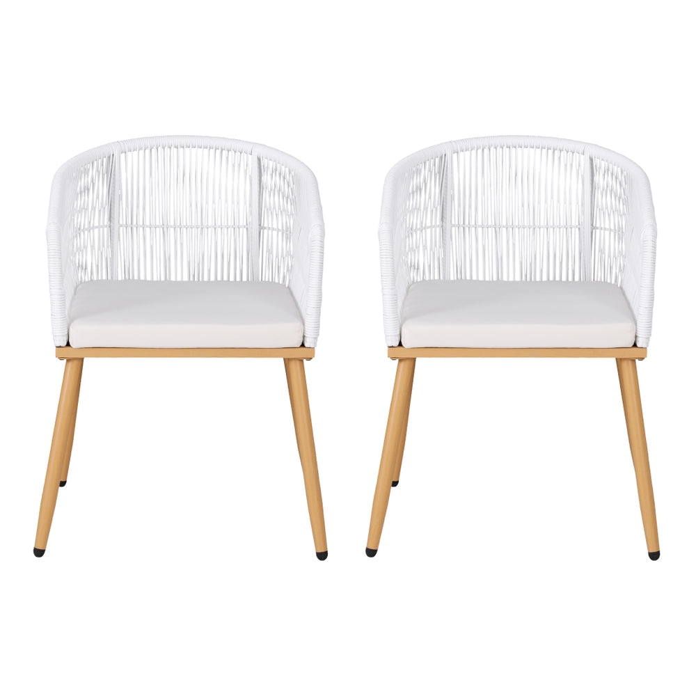 Wolumla Outdoor Dining Chair White 2pcs image 4
