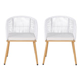 Wolumla Outdoor Dining Chair White 2pcs image 4