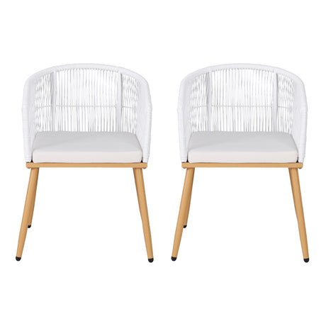 Wolumla Outdoor Dining Chair White 2pcs image 4