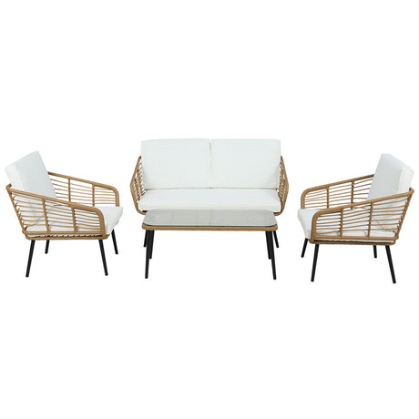 Gardeon Elegant Rattan 4-Piece Outdoor Sofa Set