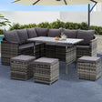 Gardeon Modular Outdoor Wicker Sofa and Dining Set with Included Hooks — Allure Home Collections