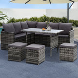 Gardeon Modular Outdoor Wicker Sofa and Dining Set with Included Hooks — Allure Home Collections