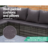 Gardeon Modular Outdoor Wicker Sofa and Dining Set with Included Hooks — Allure Home Collections