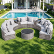 Labrador grey rattan outdoor lounge set in an outdoor setting