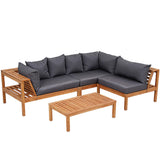 Bilinga 4 Piece Outdoor Lounge Set, Natural Timber