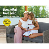 Gardeon 4 Piece Outdoor Wicker Sofa Set Couch Lounge Setting Grey — Allure Home Collections