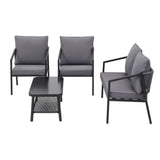 Gardeon 4 Seater Outdoor Sofa Set 4 Piece with Table and Chairs — Allure Home Collections