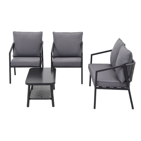 Gardeon 4 Seater Outdoor Sofa Set 4 Piece with Table and Chairs — Allure Home Collections