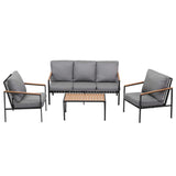 Gardeon 5 Seater Outdoor Sofa Set 4 Piece with Table Chair and Garden Bench — Allure Home Collections