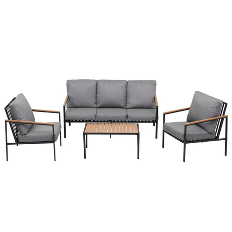 Gardeon 5 Seater Outdoor Sofa Set 4 Piece with Table Chair and Garden Bench — Allure Home Collections