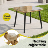 Nobby 4 Piece Outdoor Modular Lounge, Beige Rattan