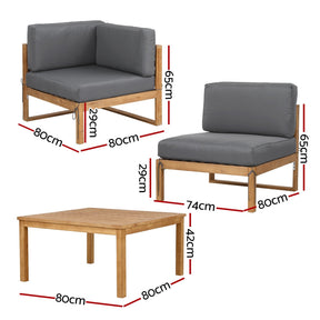 Huskisson 5 Piece Outdoor Lounge Set