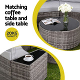 Surfers 14 Piece Outdoor Lounge Set, Grey Rattan