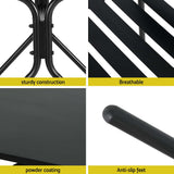 Gardeon 3 Piece Outdoor Steel Bistro Set Table and Chairs Black — Allure Home Collections