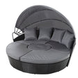Gardeon Wicker Sun Lounge Setting Outdoor Day Bed Patio Set Black — Allure Home Collections