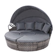 Gardeon Wicker Sun Lounge Setting Outdoor Day Bed Patio Set Grey — Allure Home Collections