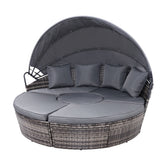 Gardeon Wicker Sun Lounge Setting Outdoor Day Bed Patio Set Grey — Allure Home Collections