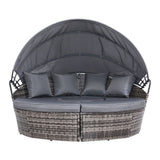 Gardeon Wicker Sun Lounge Setting Outdoor Day Bed Patio Set Grey — Allure Home Collections